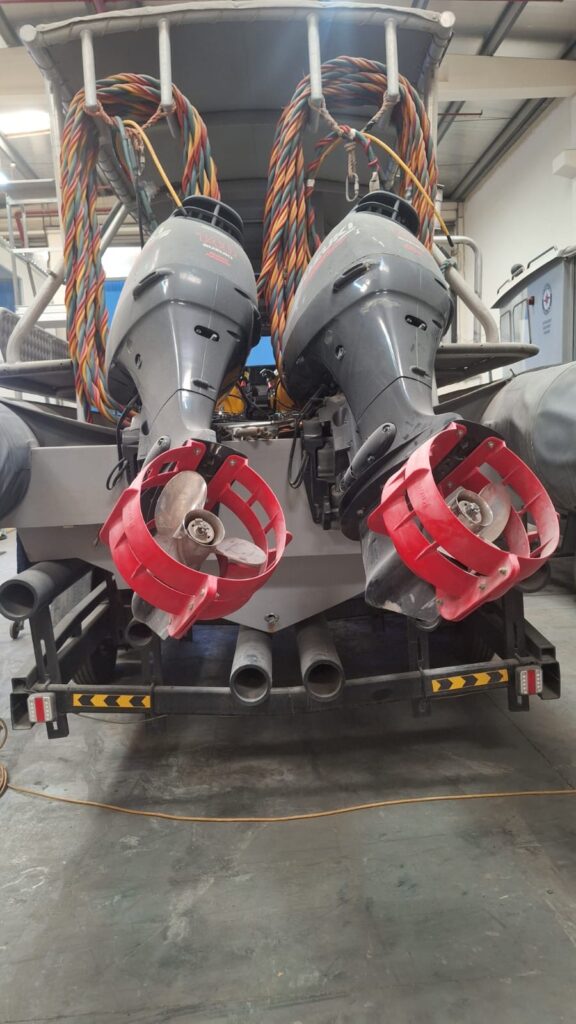 Boat motors on NDE Offshore’s Daughter Craft: Frida