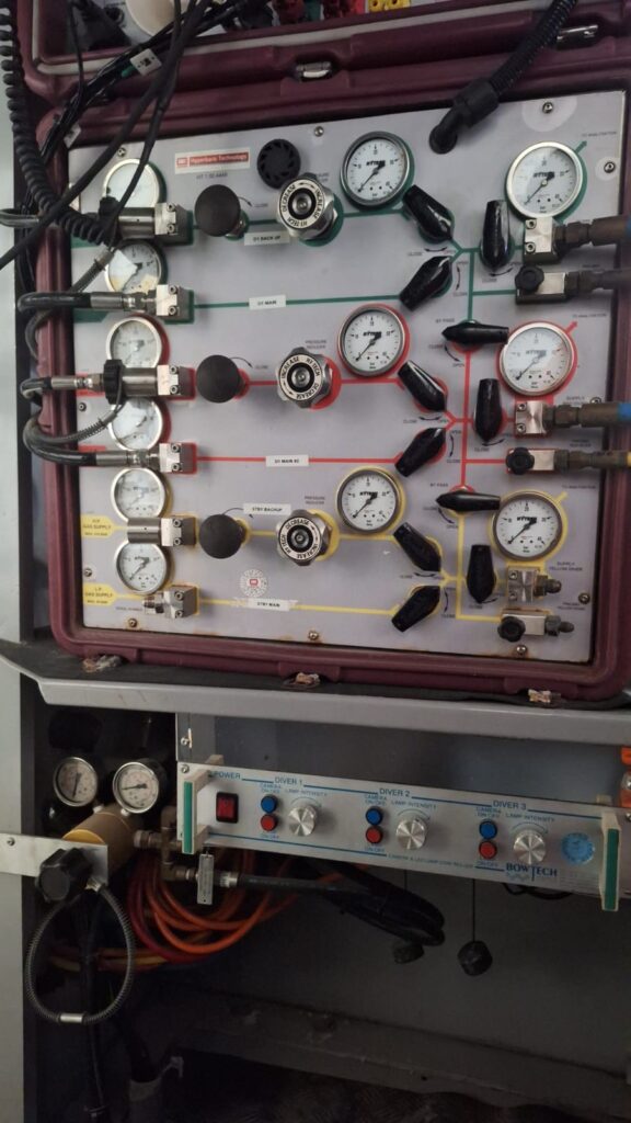 Control panel NDE Offshore’s Daughter Craft: Frida